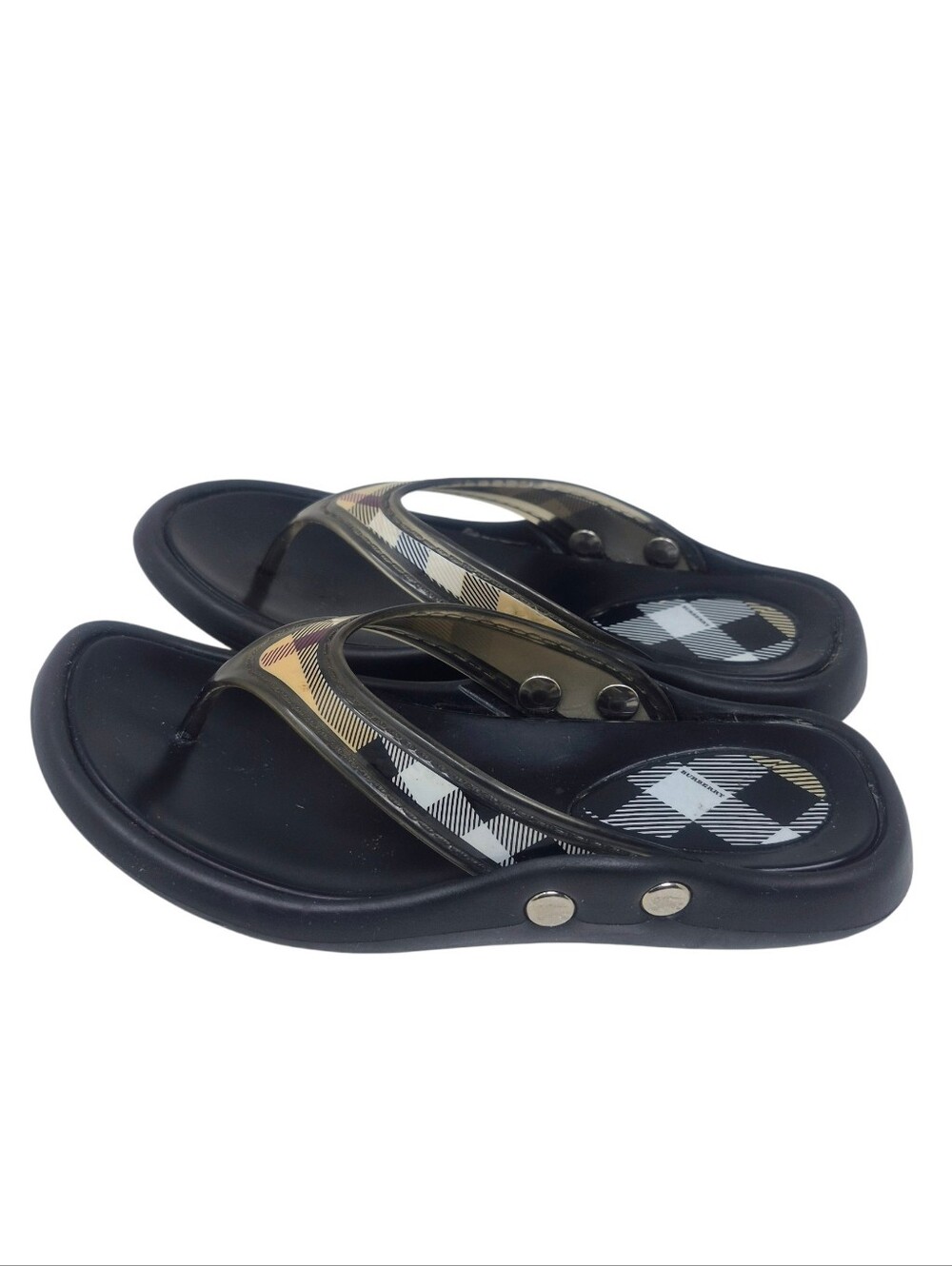 Burberry Nova Check Thong Slides 37